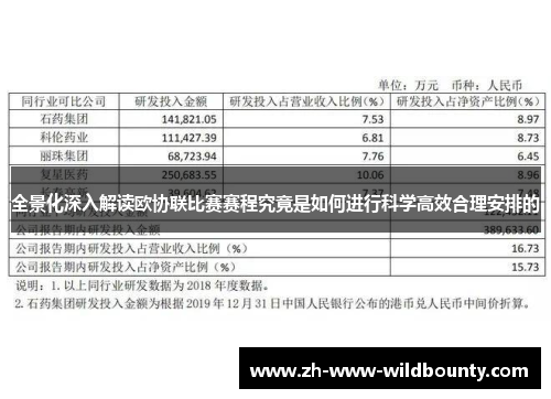 全景化深入解读欧协联比赛赛程究竟是如何进行科学高效合理安排的